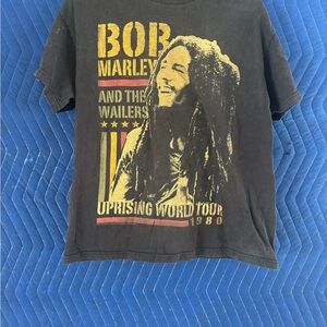 Vintage Delta Black and Gold Bob Marley Graphic Tee size M